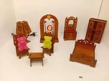 Handmade Wooden Dollhouse Furniture set ( BEST DEAL )